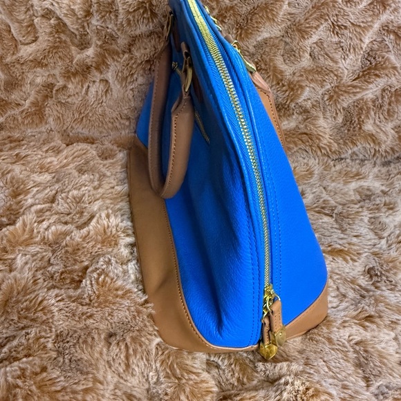 Joy & Iman Blue and Tan Handbag - Picture 5 of 16